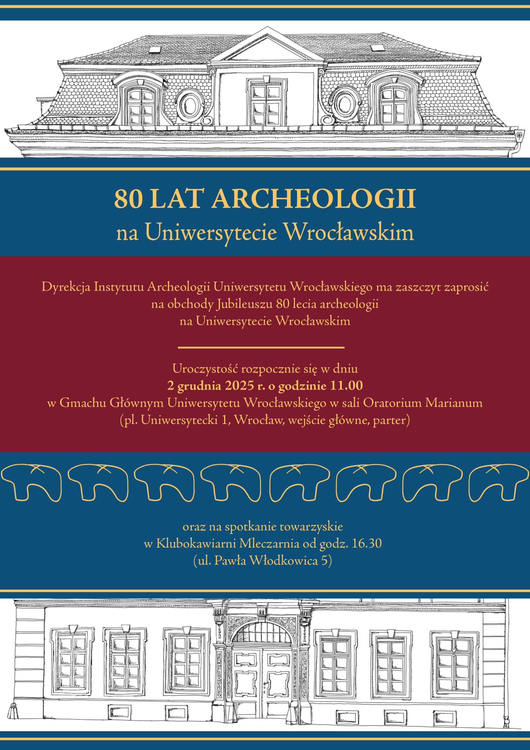 80 lat archeologii jubileusz - plakat